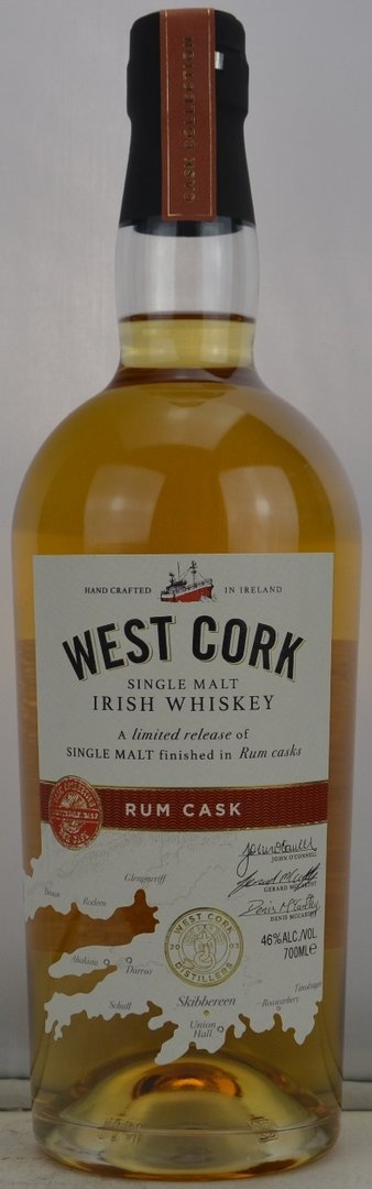 West Cork Single Malt Rum Cask Finish  0,7 l