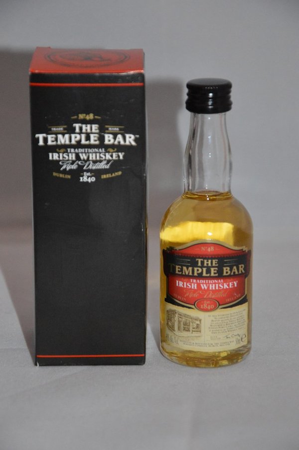 The Temple Bar Traditional Irish Whiskey Miniatur 0,05 l