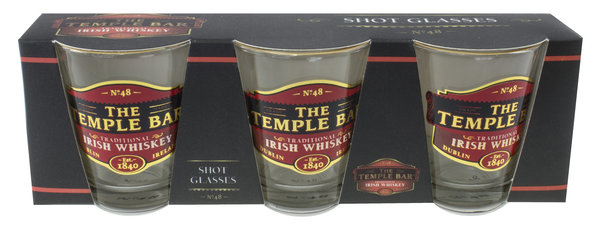 The Temple Bar 3 Pack Shot Glasses