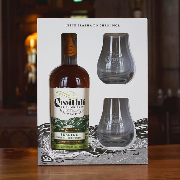 Croithli Coillin Darach Sessile Irish Whiskey Geschenkset 0,7 l